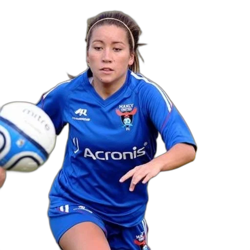 female, soccer, player, blue transparent PNG cut-out