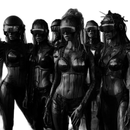 mask, robot, concept art, cyberpunk transparent PNG cut-out