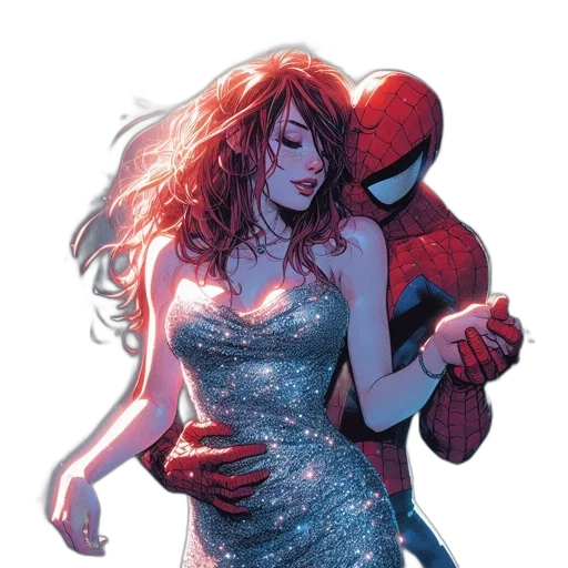 dress, comic book art, concept art, red transparent PNG cut-out