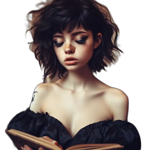 dress, face, hair, mask transparent PNG cut-out