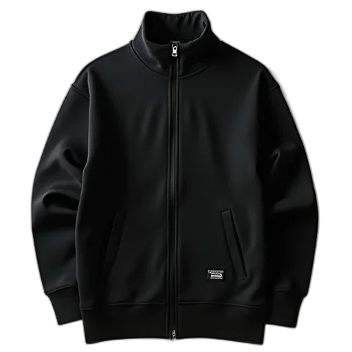 jacket, black, long-sleeve, sweatshirt transparent PNG cut-out