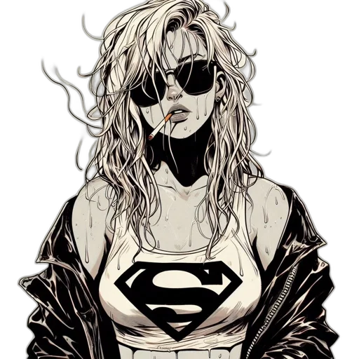 jacket, comic book art, concept art, cartoon transparent PNG cut-out