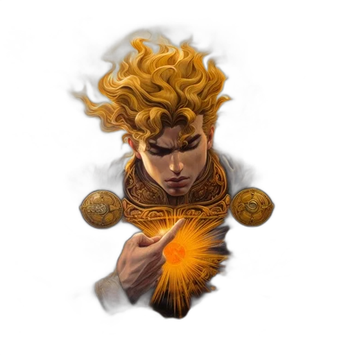 dragon, staff, hair, weapon transparent PNG cut-out