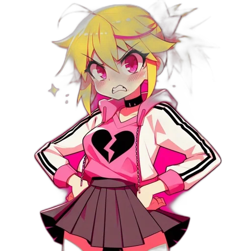 jacket, dress, creature, staff transparent PNG cut-out