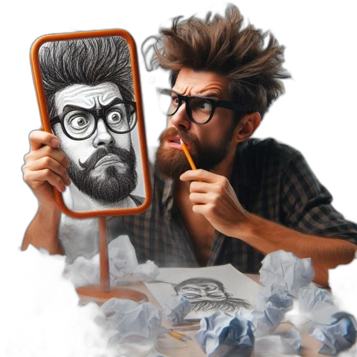 face, hair, concept art, photorealistic transparent PNG cut-out