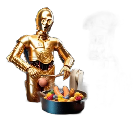 robot, food, staff, concept art transparent PNG cut-out