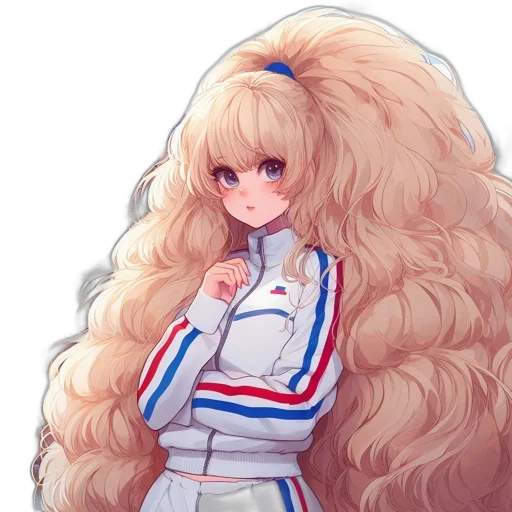 hair, jacket, staff, face transparent PNG cut-out