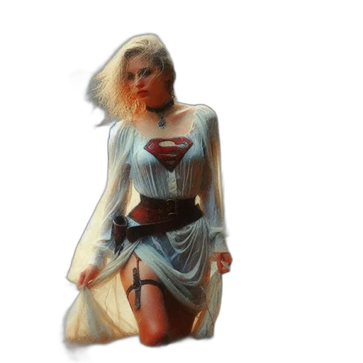 dress, fantasy art, comic book art, concept art transparent PNG cut-out