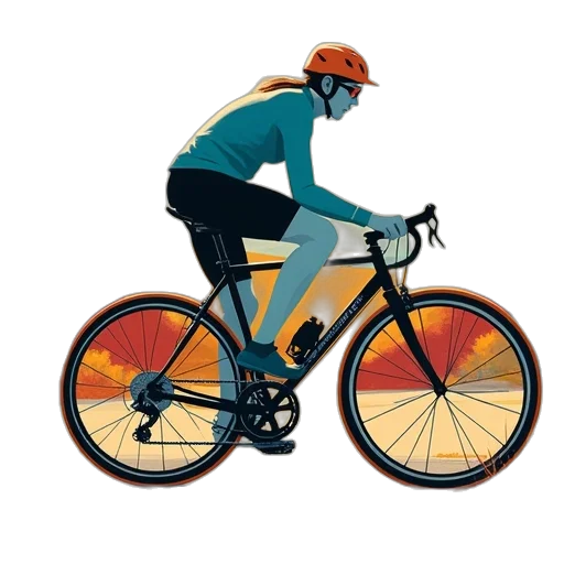 concept art, 3d render, poster, bicycle transparent PNG cut-out