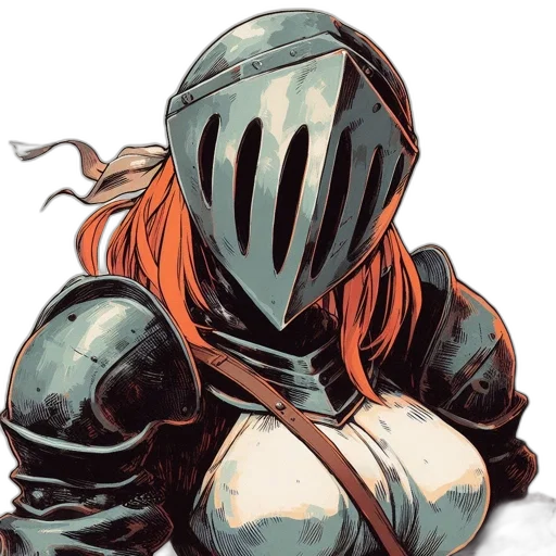mask, robot, jacket, sword transparent PNG cut-out