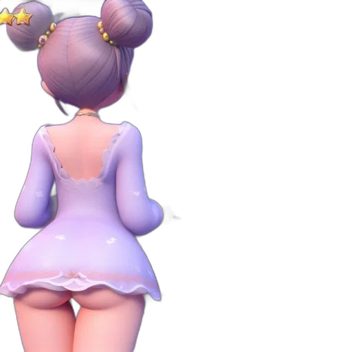 dress, staff, 3d render, concept art transparent PNG cut-out