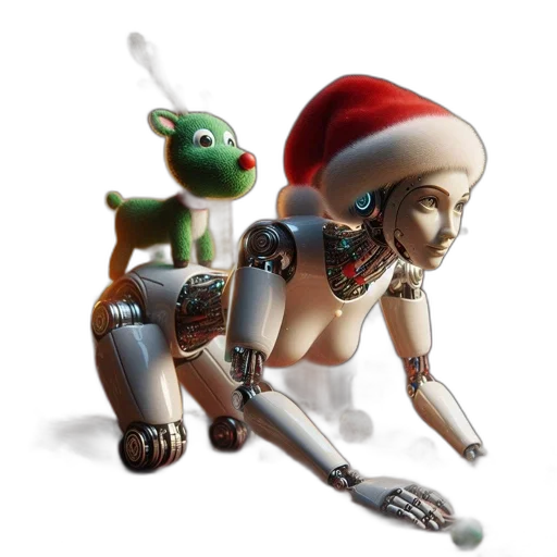 robot, creature, concept art, 3d render transparent PNG cut-out