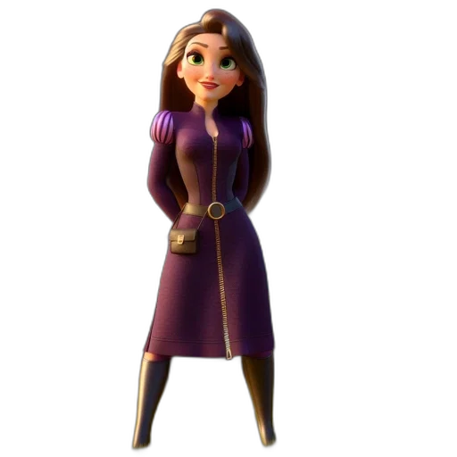 dress, staff, jewelry, crown transparent PNG cut-out