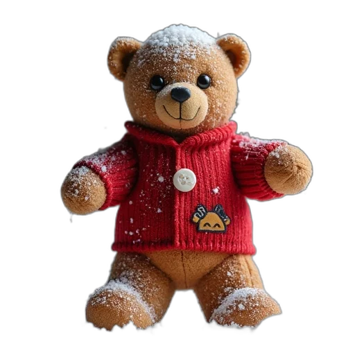jacket, christmas, ginger, bear transparent PNG cut-out