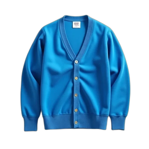 jacket, blue, plain, cardigan transparent PNG cut-out