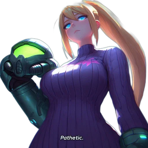robot, dress, staff, weapon transparent PNG cut-out