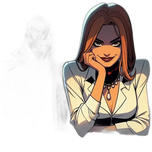 face, concept art, comic book art, cartoon transparent PNG cut-out