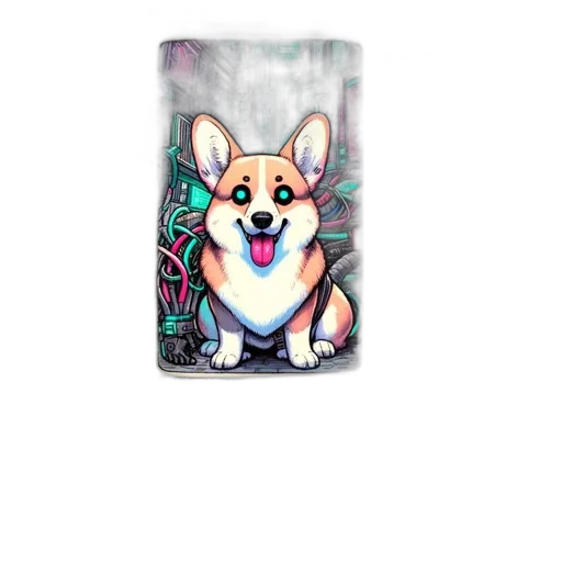 animal, creature, vaporwave, watercolor transparent PNG cut-out