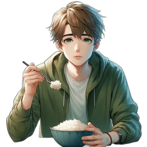 food, pixel art, anime, concept art transparent PNG cut-out
