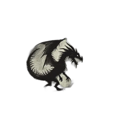 dragon, animal, creature, hair transparent PNG cut-out
