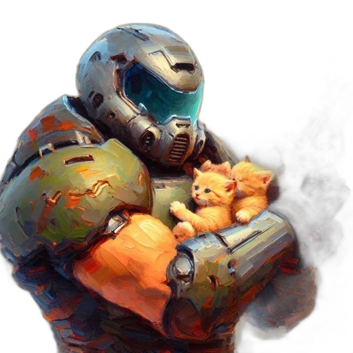 robot, weapon, mask, concept art transparent PNG cut-out