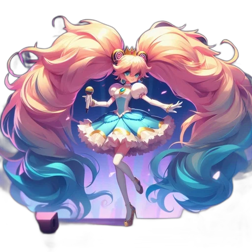 hair, staff, crown, dress transparent PNG cut-out