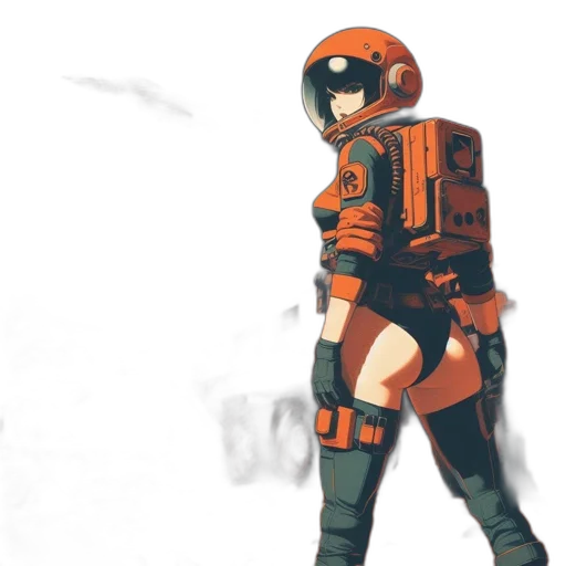 robot, jacket, concept art, comic book art transparent PNG cut-out