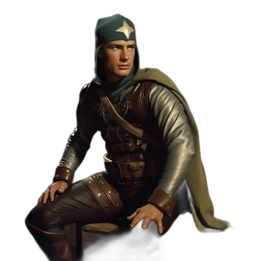 sword, staff, hat, fantasy art transparent PNG cut-out