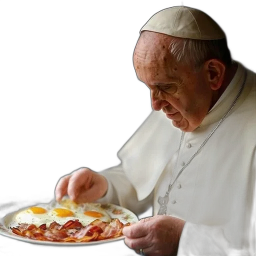 food, photorealistic, elderly, man transparent PNG cut-out