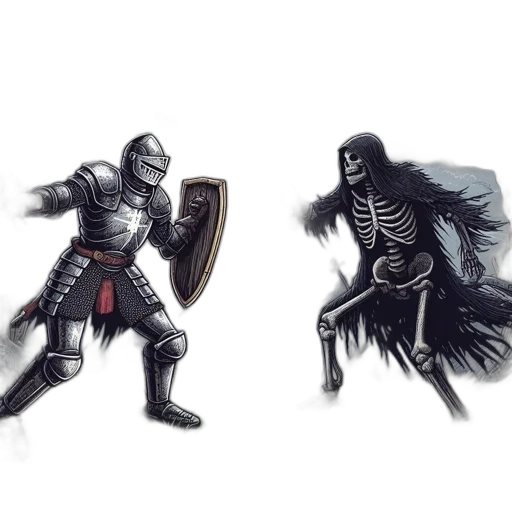 concept art, fantasy art, comic book art, pixel art transparent PNG cut-out