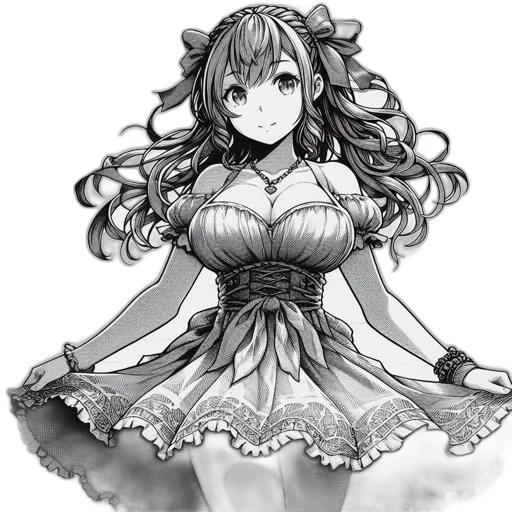dress, crown, flower, robot transparent PNG cut-out