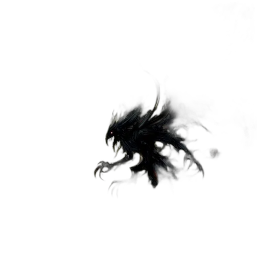 dragon, creature, hair, mask transparent PNG cut-out