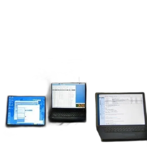staff, 3d render, computer, setup transparent PNG cut-out