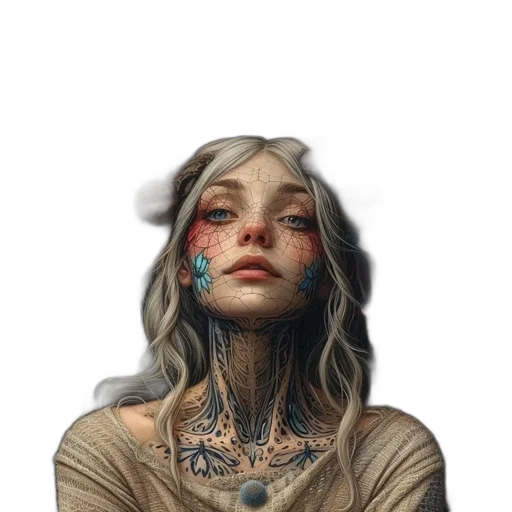 face, mask, jewelry, staff transparent PNG cut-out