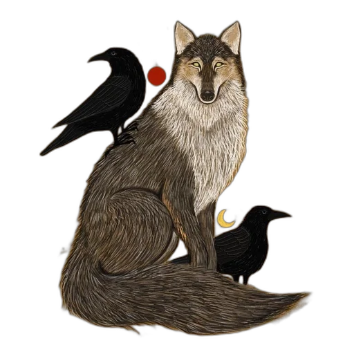 animal, concept art, fantasy art, watercolor transparent PNG cut-out