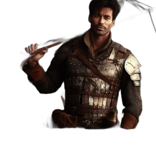 jacket, weapon, staff, dragon transparent PNG cut-out