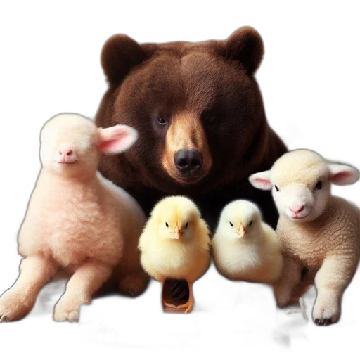 animal, food, concept art, 3d render transparent PNG cut-out