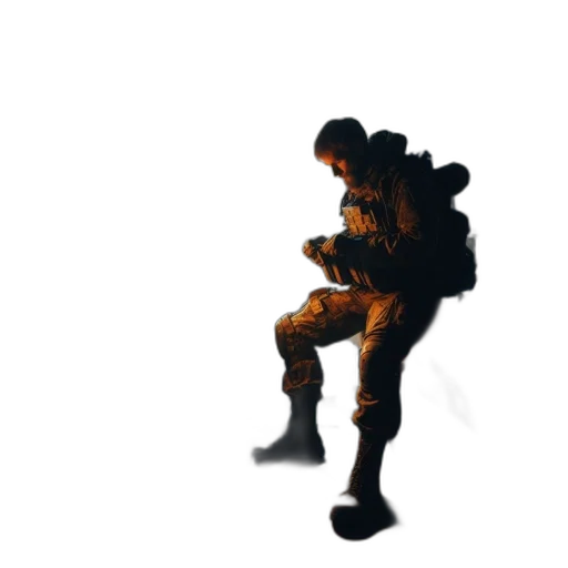jacket, weapon, robot, staff transparent PNG cut-out