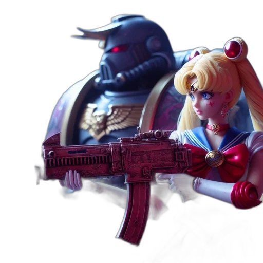weapon, robot, concept art, 3d render transparent PNG cut-out