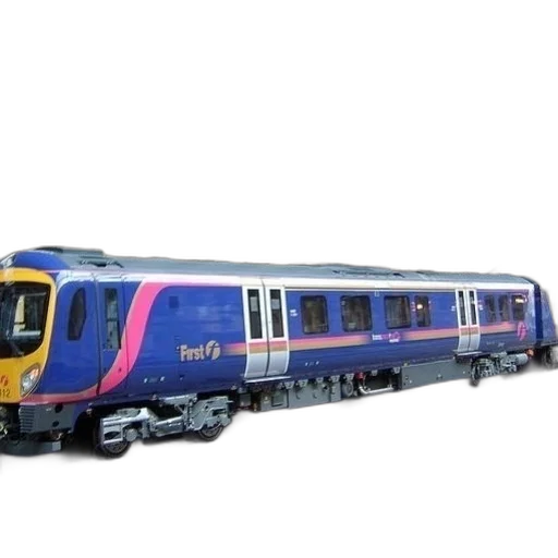 3d render, blue, train, word transparent PNG cut-out