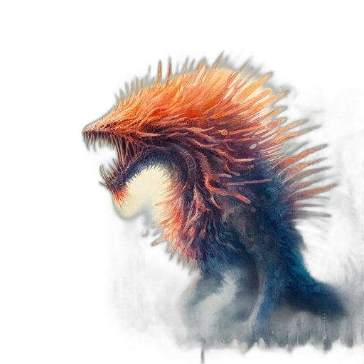 dragon, creature, hair, animal transparent PNG cut-out