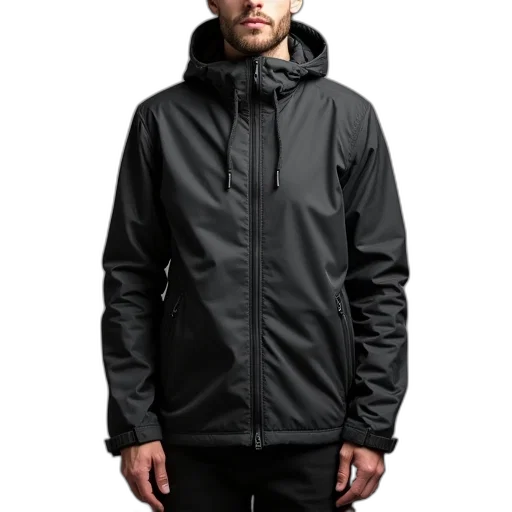 jacket, men, micro, front transparent PNG cut-out
