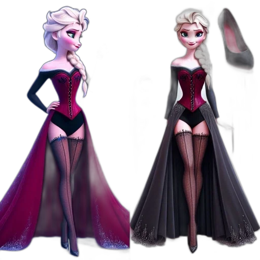 dress, concept art, fantasy art, 3d render transparent PNG cut-out