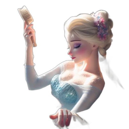 dress, jewelry, staff, crown transparent PNG cut-out