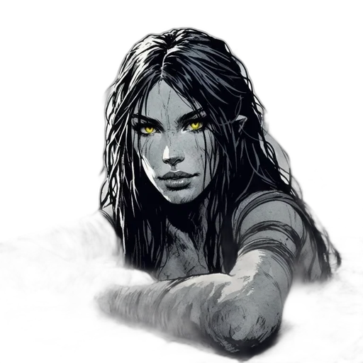face, creature, hair, mask transparent PNG cut-out