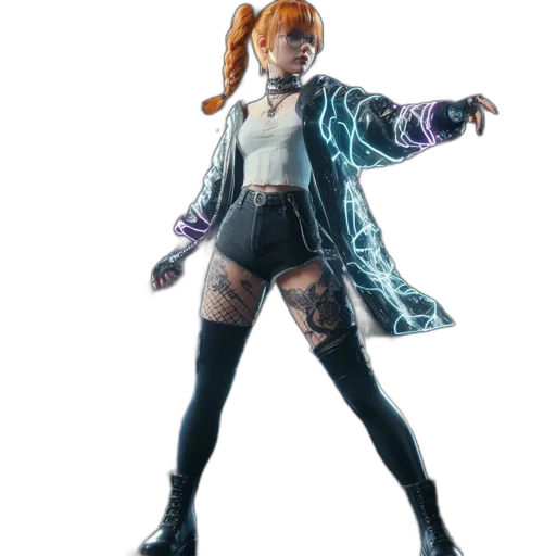 jacket, dress, staff, weapon transparent PNG cut-out