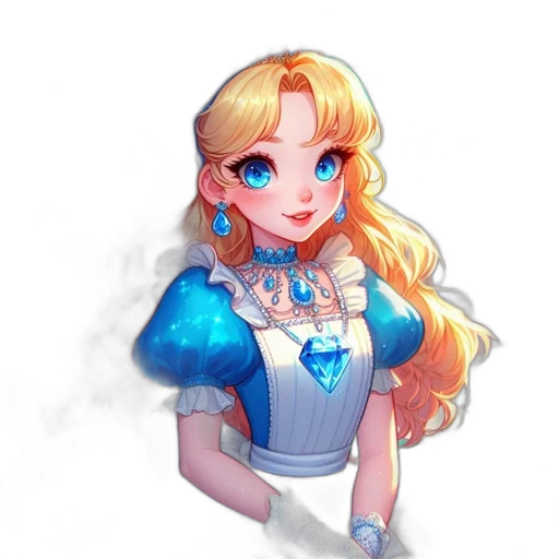 dress, crown, staff, robot transparent PNG cut-out