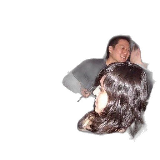 hair, face, jacket, creature transparent PNG cut-out