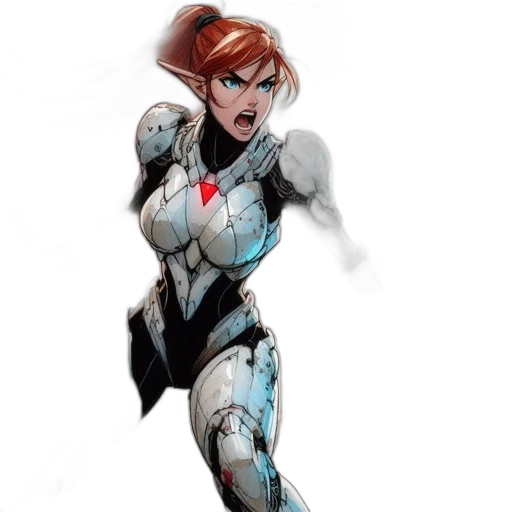 robot, comic book art, concept art, cartoon transparent PNG cut-out