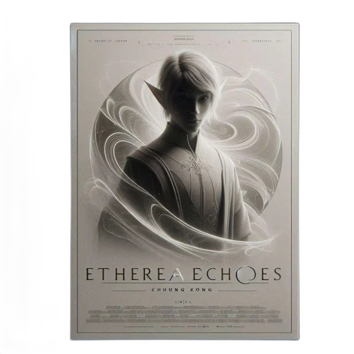 monochrome, movie, poster, etherea transparent PNG cut-out